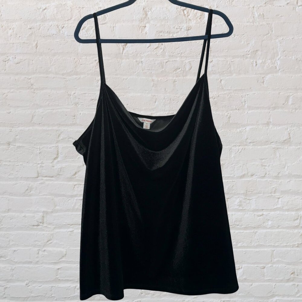 2X Velvet Cowl Neck Top